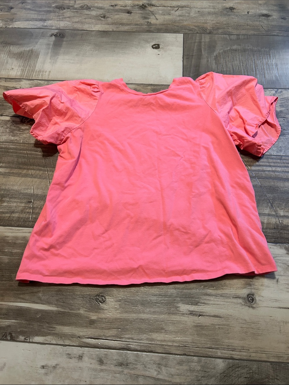 Women's Pink Puff Sleeve Top a new day size large